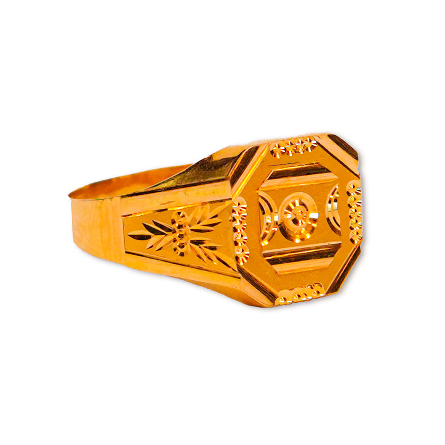 The Concrete Men's Gold Band Ring